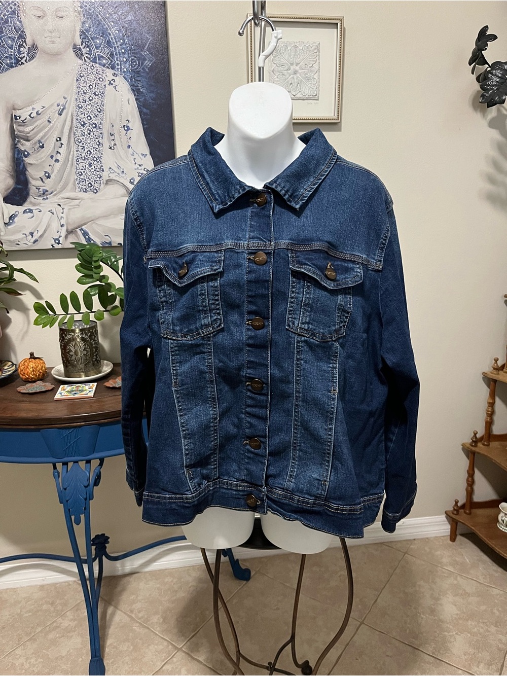Jones & Co. Jones New York Jean Denim Jacket - 1X